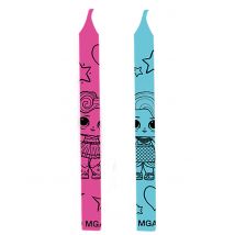 12 Candele Di Compleanno Con Supperto Lol 6 Cm - Eroi E Cattivi Leggendari - Blu - Taglia Unica