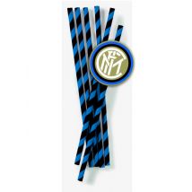 24 Cannucce In Cartone Inter 19.5 Cm - Nationalité Et Supporter Nld - Blu - Taglia Unica