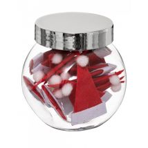 18 Mini Decorazioni Cappelli Di Natale 8 Cm - Personaggi Di Natale - Rosso - Taglia Unica