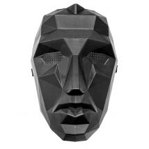 Maschera Di Plastica Da Game Master Nero Per Adulti - Eroi E Cattivi Leggendari - Nero - Taglia Unica