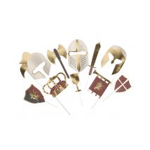 Kit Photobooth Cavaliere 10 Pezzi - Medievali - Marrone - Taglia Unica