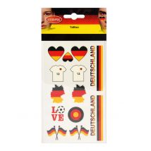 Tatuaggi Temporanei Tifoso Germania - Tifosi - Nero - Taglia Unica