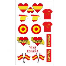 Tatuaggi Temporanei Tifo Spagna - Tifosi - Giallo - Taglia Unica