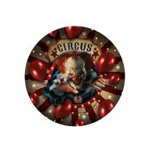6 Piatti Di Cartone Clown Horror - Circo - Clowns - Rosso