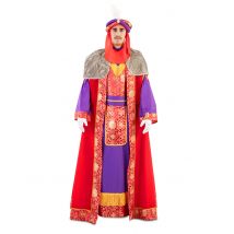 Costume Da Re Magio Baldassarre Deluxe Per Adulto - Presepe Vivente - Rosso - M/L