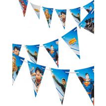 Ghirlanda Con Bandierine Justice League 2 M - Eroi E Cattivi Leggendari - Multicolore