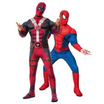Costume Di Coppia Di Spiderman E Deadpool Per Adulti - Eroi E Cattivi Leggendari - Rosso - Taglia Unica