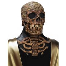 Maschera Da Scheletro Azteco Per Adulto - Magia E Orrore - Marrone - Taglia Unica