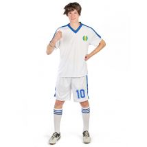 Costume Da Capitano Di Calcio Per Adulto - Tifosi - Grigio, bianco - XL