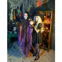 Scheletro Di Veggente Luminoso E Sonoro 180 Cm - Magia E Orrore - Viola - Taglia Unica