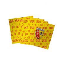 20 Tovaglioli Rc Lens 33 X 33 Cm - Tifosi - Giallo