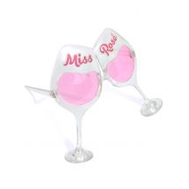 Occhiali Da Sole Miss Rosé Per Adulti - Umorismo - Grigio, bianco - Taglia Unica