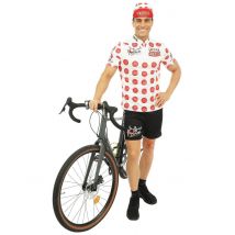 Costume Da Ciclista Bianco E Rosso Per Uomo - Umorismo - Multicolore - L/XL