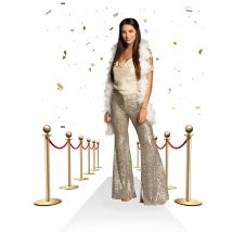 Tappeto Bianco 450 X 60 Cm - Hollywood - Grigio, bianco - Taglia Unica