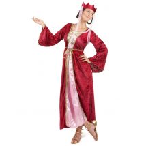 Middeleeuwse koningin kostuum voor dames - Thema: Verkleedideeën - Rood - Maat S