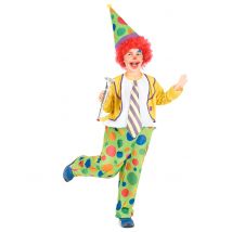 Clown outfit voor jongens - Thema: Circus/ Clowns - Gekleurd - Maat XS 92/104 (3-4 jaar)