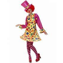 Clowns kostuum voor vrouwen - Thema: Circus/ Clowns - Roze - Maat M
