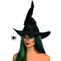 Heksenhoed voor dames Halloween - Thema: Magie en Horror - Zwart - Maat One size