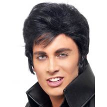 Elvis Presley -pruik voor mannen - Thema: Bekende personages - Zwart - Maat One size