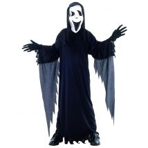 Spook moordenaar kostuum voor kinderen - Thema: Magie en Horror - Zwart - Maat L 128/140 (10-12 jaar)