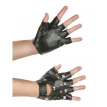 Punkhandschoen zonder vingers - Thema: Jaren 80 - Gekleurd - Maat One Size