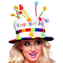 'Happy Birthday-hoed' voor volwassenen - Thema: Humoristisch - Gekleurd