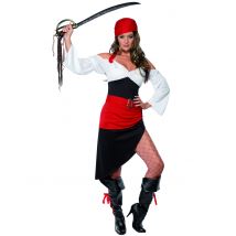 Piraten boekanier kostuum voor vrouwen - Thema: Piraten - Gekleurd - Maat S