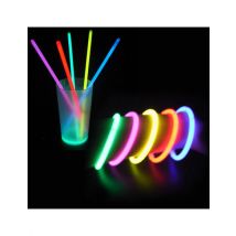 Set 100 lichtgevende armbanden - Thema: Fluo en fosfo - Fluo - Maat Uniek Formaat
