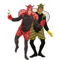 Duo kostuum bij een lieverheersbeestje - Thema: Humoristisch - Geel - Maat Uniek Formaat