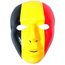 Belgiëmasker - Thema: Sport - Grijs, Wit - Maat One Size