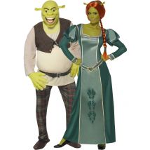 Shrek en Fiona koppelkostuum voor volwassenen - Thema: Bekende personages - Groen - Maat Uniek Formaat