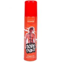 Rode spray voor haar en lichaam - Thema: Disco - Rood - Maat One size