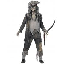 Spook piraten kostuum voor mannen Halloween - Thema: Verkleedideeën - Zilver / Grijs - Maat M