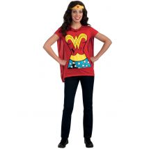 Wonder Woman kostuum voor volwassenen - Thema: Bekende personages - Rood - Maat Small