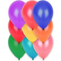 12 ballonnen in verschillende kleuren van 28 cm - Gekleurd - Maat Uniek Formaat