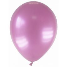 12 gemetalliseerde roze ballonnen - Thema: Hippies en flower power - Roze - Maat Uniek Formaat