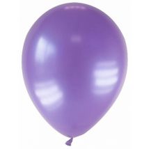 12 gemetalliseerde paarse ballonnen - Thema: Hippies en flower power - Paars - Maat Uniek Formaat