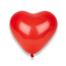 10 ballonnen in de vorm van rode harten - Thema: Kleuren - Rood - Maat Uniek Formaat