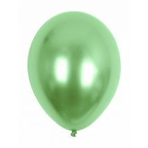 Groene metallieken ballonnen van 29 cm - Thema: Kleuren - Groen - Maat Uniek Formaat