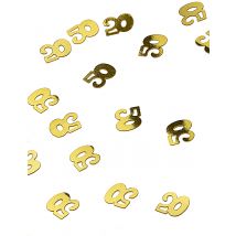 Houten tafelconfetti 50 goud 10 g verjaardagsdecoratie - Thema: Kleuren - Goud - Maat Uniek Formaat