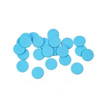 36 ronde turquoise tafelconfetti 1,2 cm metallic 10g - Thema: Kleuren - Gekleurd - Maat Uniek Formaat