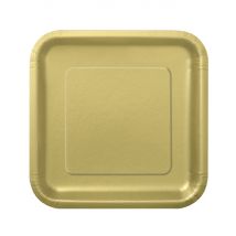14 grote goudkleurige kartonnen borden - Thema: Disco - Goud - Maat Uniek Formaat