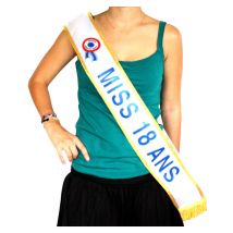 Blauwe Miss-sjerp 18 jaar - Thema: Humoristisch - Blauw - Maat Uniek Formaat