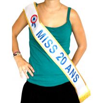 Blauwe Miss-sjerp 20 jaar - Thema: Humoristisch - Blauw - Maat Uniek Formaat