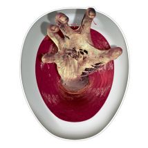 Zombiehand wc bril sticker - Thema: Magie en Horror - Gekleurd - Maat Uniek Formaat