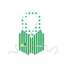 Groene plastic Leprechaun schort voor Saint-Patrick - Thema: Kleuren - Groen - Maat Uniek Formaat