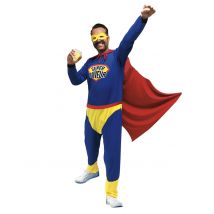 Super Buveur kostuum voor mannen - Thema: Humoristisch - Blauw - Maat Uniek Formaat