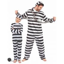 Duo Gevangenen kostuum vader en zoon - Thema: Volwassenen / Kinder kostuums - Gekleurd - Maat Uniek Formaat