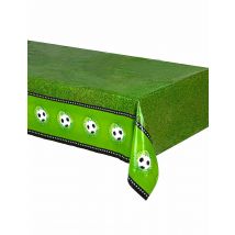 Plastic voetbalstadiontafelkleed 130 x 180 cm - Thema: Nationaliteit en Supporters - Groen - Maat Uniek Formaat