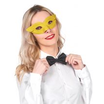 Gele half masker voor volwassenen - Thema: Kleuren - Geel - Maat Uniek Formaat